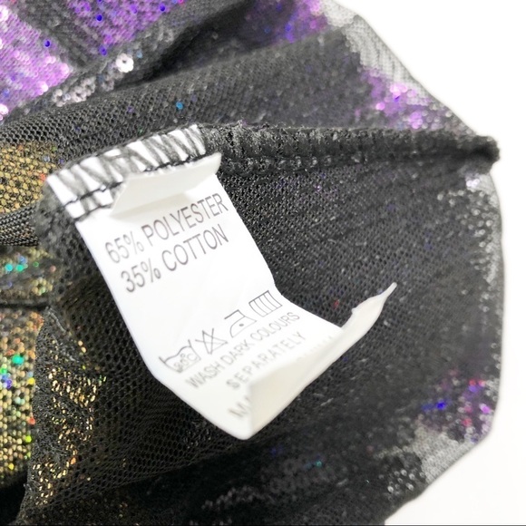 High Neck Colorful Striped Glitter Sexy Sequin Bodycon Clubwear Dress - Picture 8 of 9